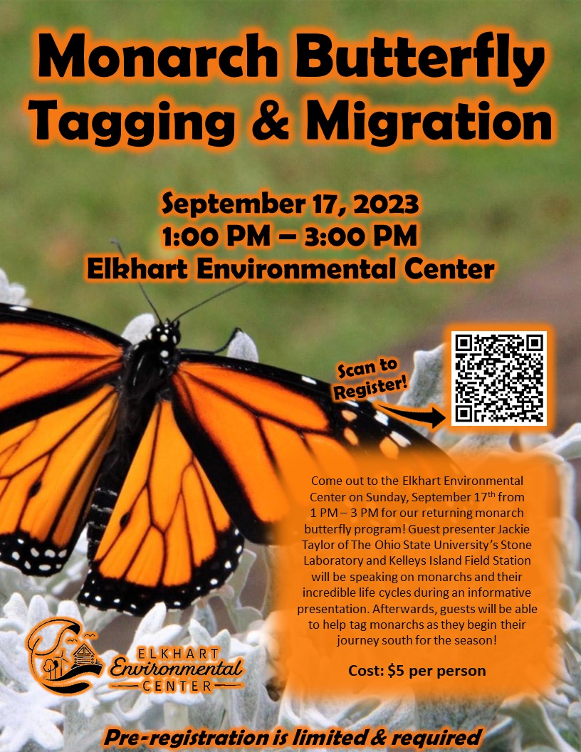 Monarch Butterfly Tagging & Migration - Downtown Elkhart